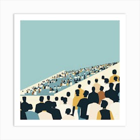 A Stadium Crowd Minimal Illustration 1718675002 2 Art Print