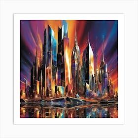 Futuristic Cityscape 3 Art Print