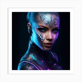 Futuristic Woman 5 Art Print