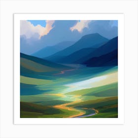 Landscape Painting 10 Art Print