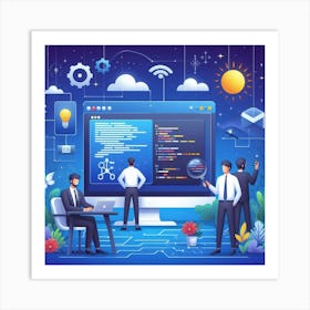 Computer Programming Concept Art Print