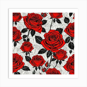 Red Roses 7 Art Print