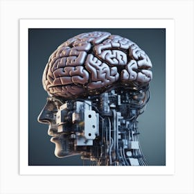 Cyborg Brain 3 Art Print