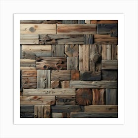 Reclaimed Wood Wall Art 1 Art Print