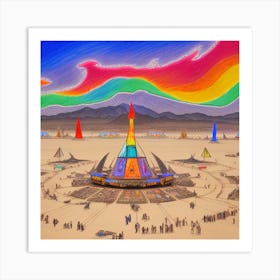 Burning Man 5 Art Print