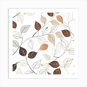 Abstract Leaves Art Print