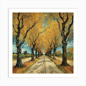 Avenue Of Trees Painting Vincent Van Gogh Art Art Print Art Print