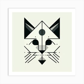 Geometric Cat 2 Art Print