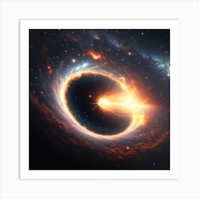 Black Hole In Space Art Print