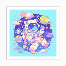 Space Kawaii Art Print