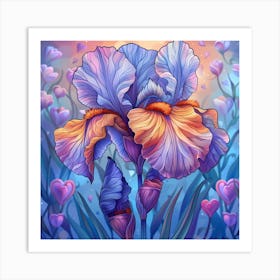 Iris Flower Art Print