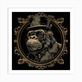 Steampunk Gorilla 22 Art Print
