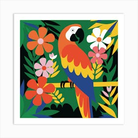 Tropical Parrot Art Print