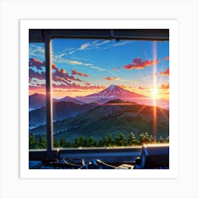 Sunrise From A Window Art Print