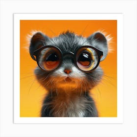 Mouse In Glasses 1 Art Print