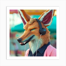 Fox Mask 19 Art Print