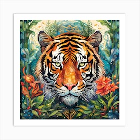 Tiger In The Jungle 2 Art Print