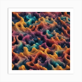 Fractal Wave Pattern Art Print