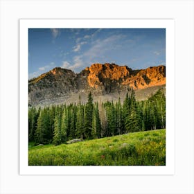 Sunrise In The Mountains Art Print