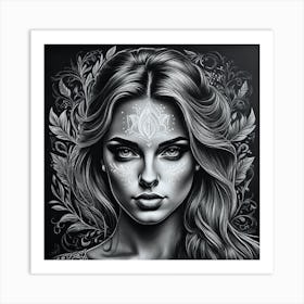 Black And White Painting 7 Art Print