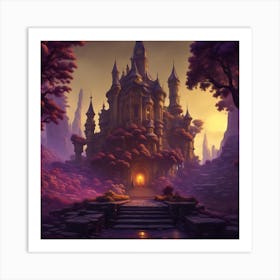 Castle In The Forest Art Print