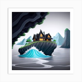 House On An Island Art Print