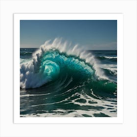 Ocean Wave Breaking Art Print