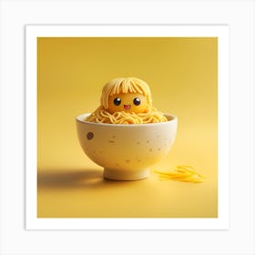 Chicken In A Bowl Art Print