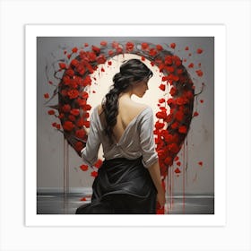 Heart Of Roses Art Print