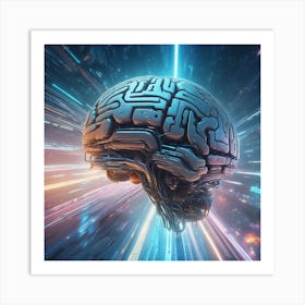Futuristic Brain 38 Art Print