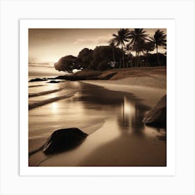 Sunset On The Beach 853 Art Print