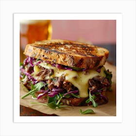 A Magazine Quality Food Photo Of A Take Away Grilled Cheese Affiche