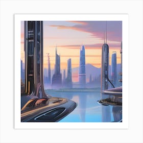 Futuristic City 21 Art Print