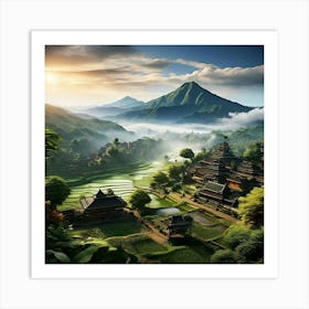 Asian Village Art Print