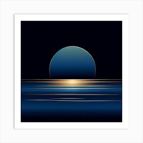 Sunset Over The Ocean 1 Art Print