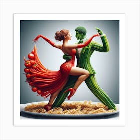 Dance Of The Vegetables 2 Art Print