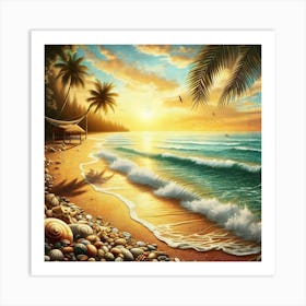 Sunset Beach 1 Art Print