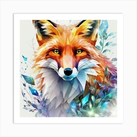 Abstract Fox Art Print