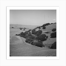 Untitled Photo, Possibly Related To San Benito County, California, Low Hills By Russell Lee Art Print