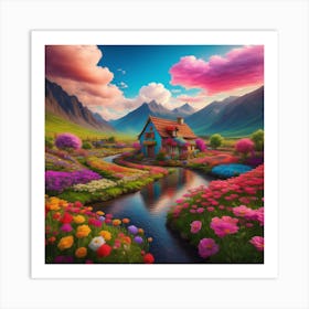 House In The Countryside Art Print