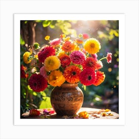 Dahlias 1 Art Print