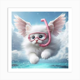 Angel Cat Art Print