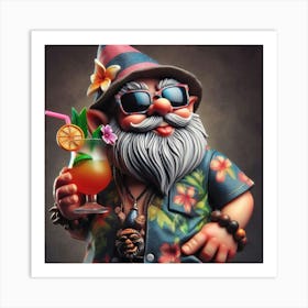 Hawaiian Gnome Art Print