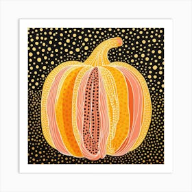 Yayoi Kusama Inspired Pumpkin Pink And Orange 15 Art Print
