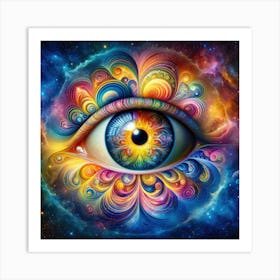 Psychedelic Eye Art Print