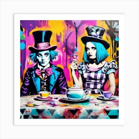 Alice And The Mad Hatter Art Print