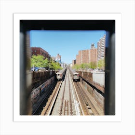 Train Tracks In New York City Art Print