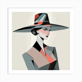 Woman in a Hat Art Print