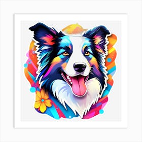 Collie Dog Art Print