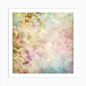 Abstract Background With Flowers 3 Art Print